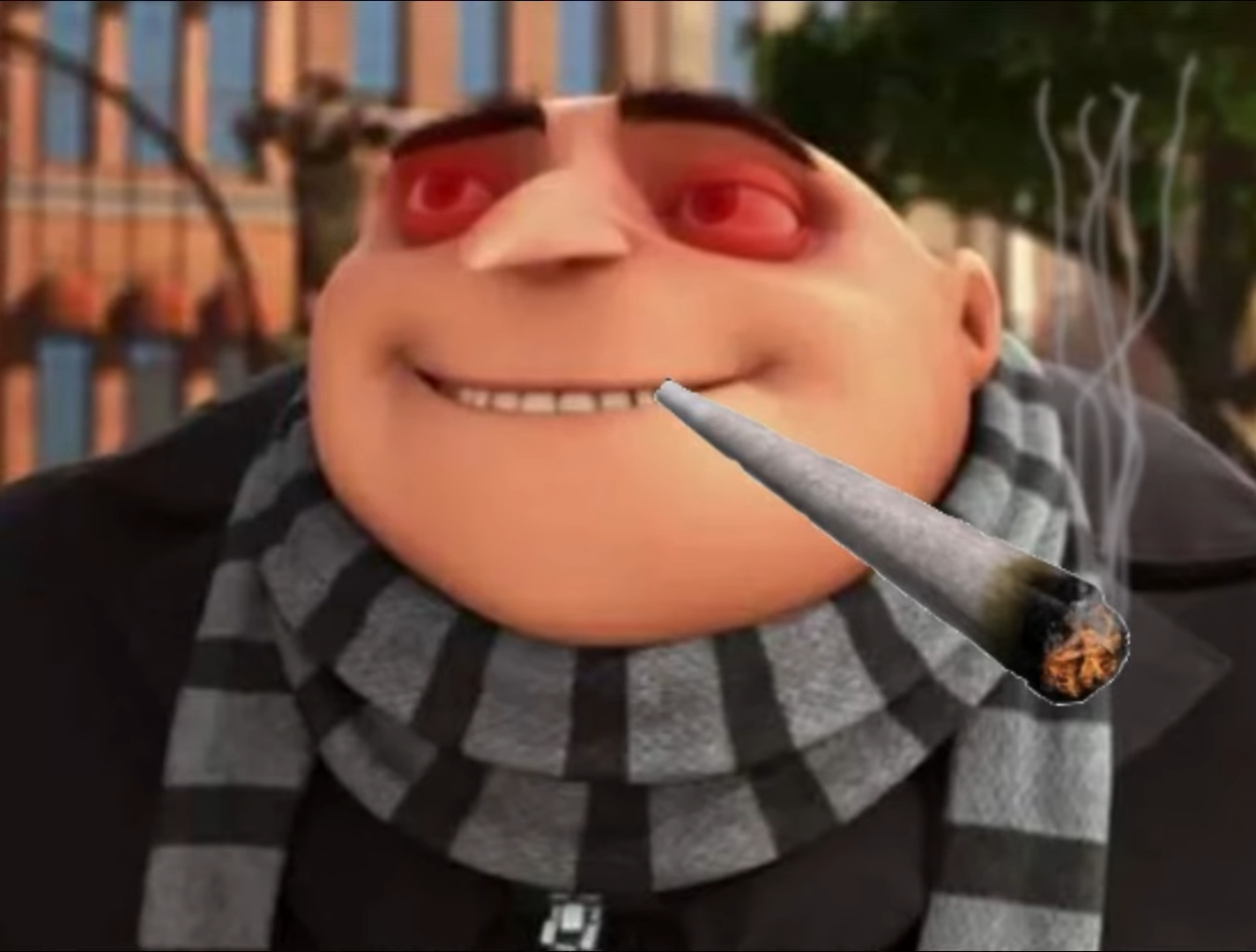 Gru Smoking Blank Meme Template