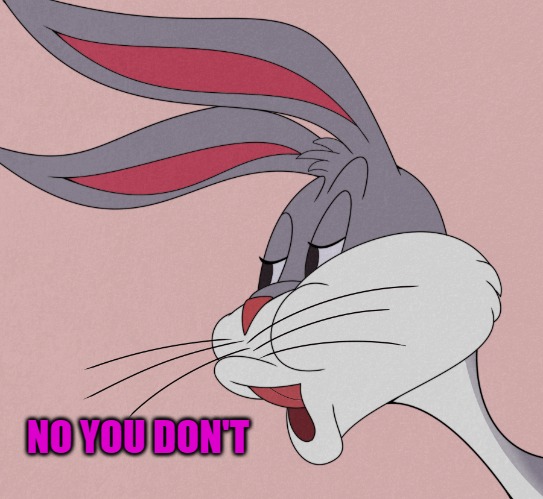 bugs bunny | NO YOU DON'T | image tagged in bugs bunny | made w/ Imgflip meme maker