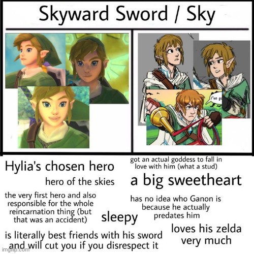 get to know skyward sword link | made w/ Imgflip meme maker