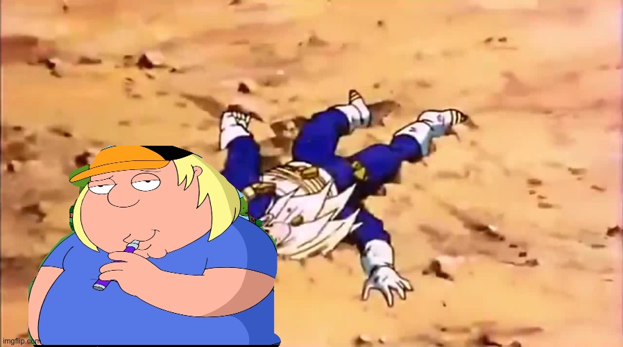 image tagged in chris griffin,vegeta,family guy,dragon ball z | made w/ Imgflip meme maker