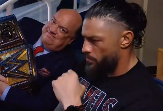 High Quality Heyman looking at Roman Blank Meme Template