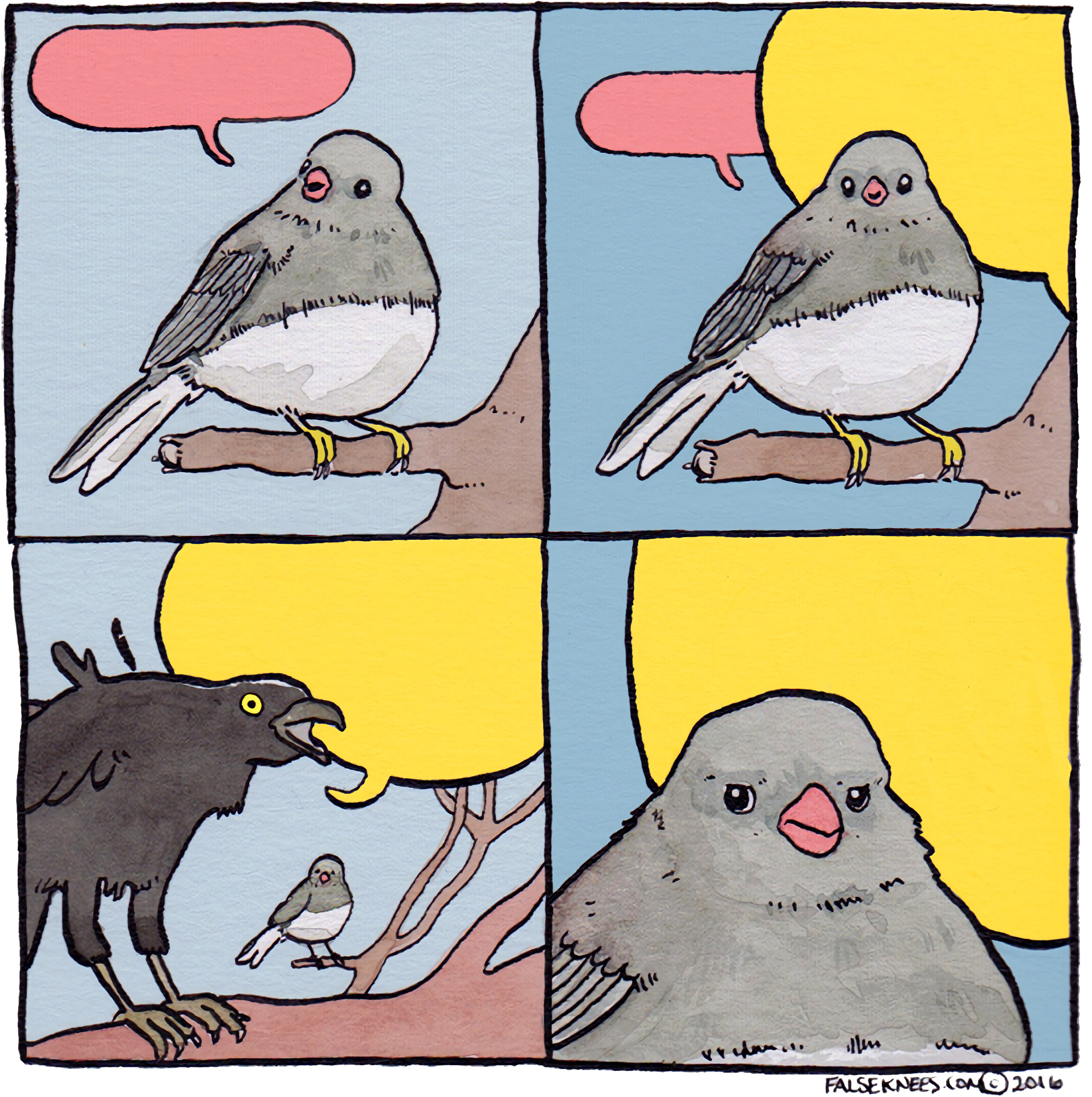 High Quality annoyed bird Blank Meme Template