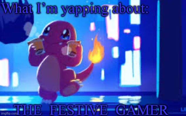 The festive gamer template (made by Your-Average-Golurk) Blank Meme Template