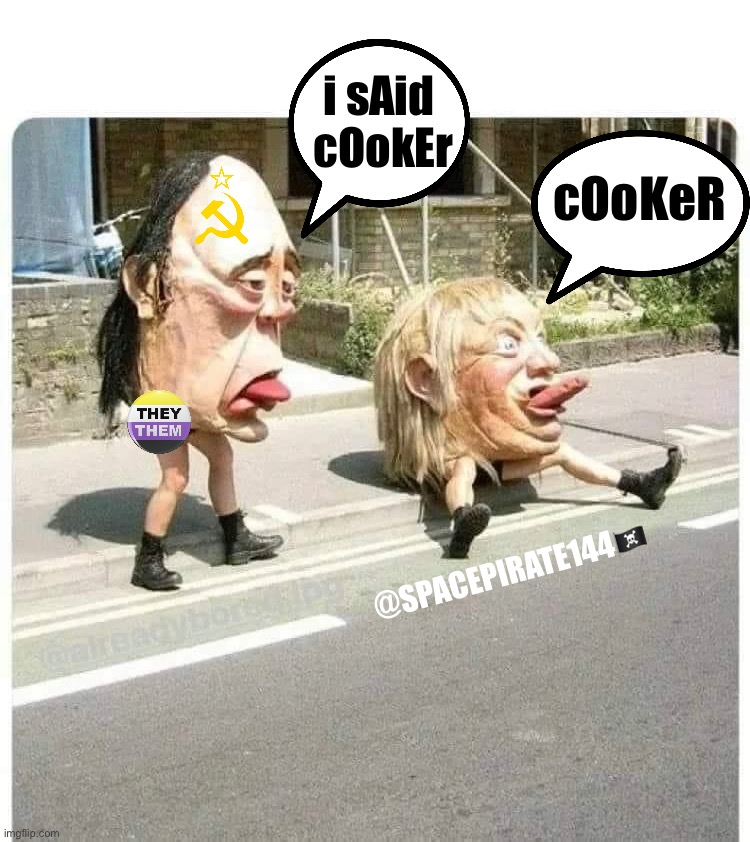 Cooker | i sAid 
cOokEr; cOoKeR; @SPACEPIRATE144🏴‍☠️ | image tagged in cooker,cookers | made w/ Imgflip meme maker