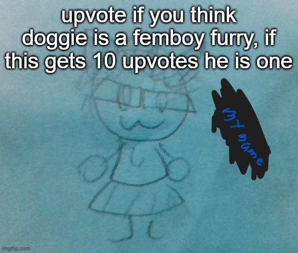 we put it to msmg to solve things | upvote if you think doggie is a femboy furry, if this gets 10 upvotes he is one | image tagged in bda neko arc | made w/ Imgflip meme maker