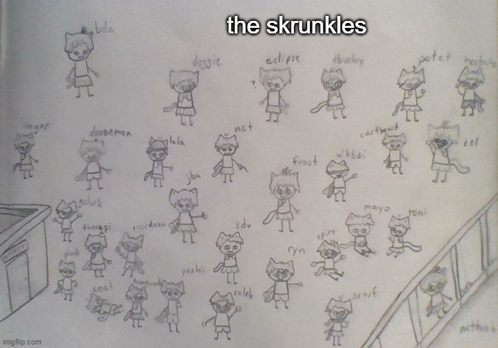 theres writing space on the back of the page so maybe i can write lore lol | the skrunkles | made w/ Imgflip meme maker