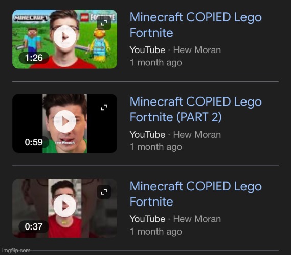 Bro thinks Minecraft copied Lego Fortnite ? | image tagged in lego,fortnite,minecraft | made w/ Imgflip meme maker