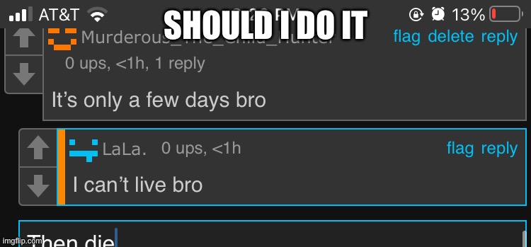 SHOULD I DO IT | made w/ Imgflip meme maker