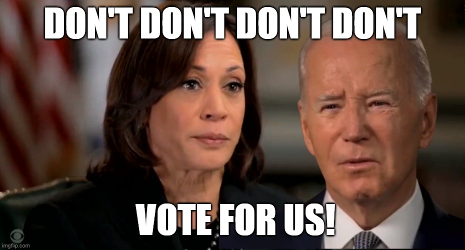 2024 honesty | DON'T DON'T DON'T DON'T; VOTE FOR US! | image tagged in political meme,political,political memes,kamala harris,vice president,diversity | made w/ Imgflip meme maker