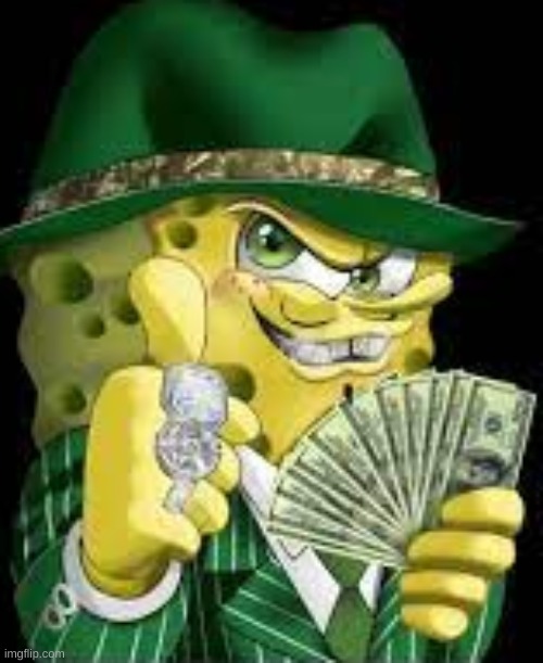 mafia sponge | image tagged in mafia sponge | made w/ Imgflip meme maker