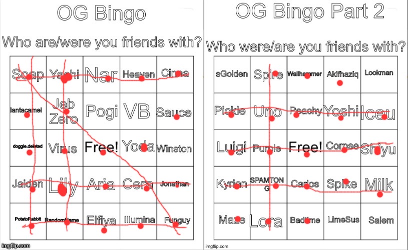 if you're not on here i may remember you by a different name, i'm chill with anyone who will talk to me tbh | image tagged in og,bingo | made w/ Imgflip meme maker