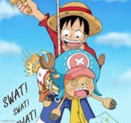 Luffy spanking Chopper | image tagged in luffy spanking chopper | made w/ Imgflip meme maker