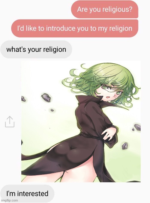 Tatsumaki is my Religion! | made w/ Imgflip meme maker