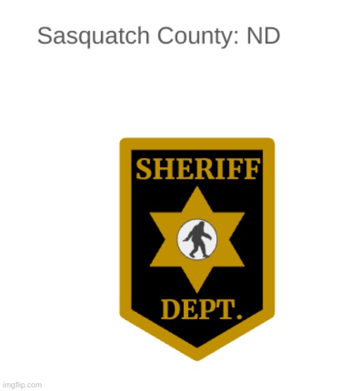 random logo of the sheriffs department of a fictional county i made up | made w/ Imgflip meme maker