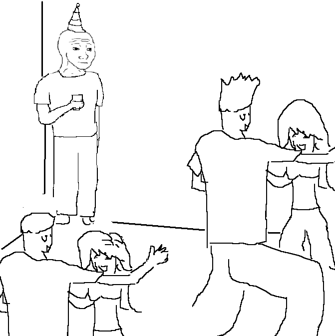 party alone Blank Meme Template