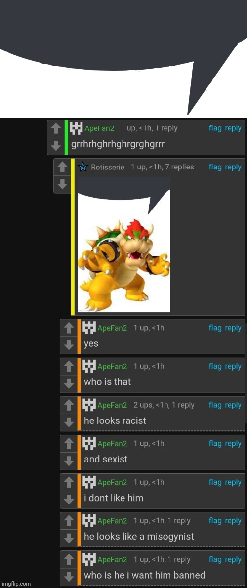 ApeFan is a fucking dumbass Blank Meme Template