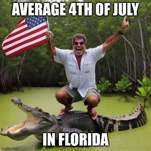 Average 4th of july in Florida | AVERAGE 4TH OF JULY; IN FLORIDA | image tagged in florida man | made w/ Imgflip meme maker