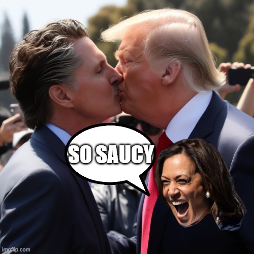 Trump and Gavin | SO SAUCY | image tagged in trump and gavin | made w/ Imgflip meme maker
