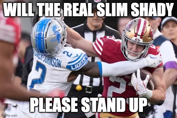 Mcaffery is the real slim shady | WILL THE REAL SLIM SHADY; PLEASE STAND UP | image tagged in memes | made w/ Imgflip meme maker