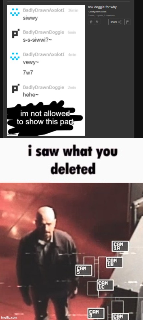 image tagged in i saw what you deleted | made w/ Imgflip meme maker