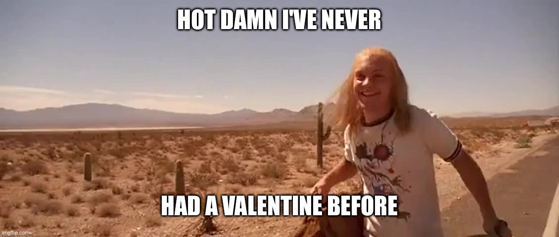 Hot damn i've never had a valentine before | HOT DAMN I'VE NEVER; HAD A VALENTINE BEFORE | image tagged in hot damn,valentine,single,not today lonliness | made w/ Imgflip meme maker