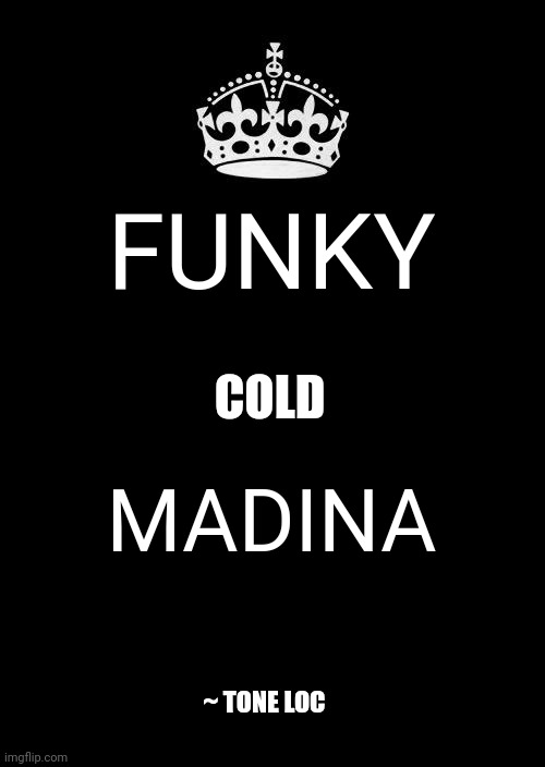 * * I Still Miss Great Music * * | FUNKY; COLD; MADINA; ~ TONE LOC | image tagged in memes,keep calm and carry on black,tuneage,rock music,rock and roll,good times | made w/ Imgflip meme maker
