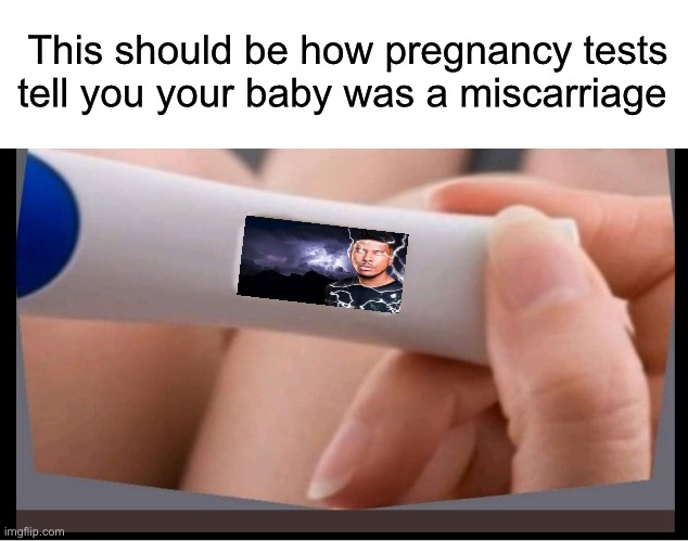 The baby commited Ronnie mcnutt | This should be how pregnancy tests tell you your baby was a miscarriage | image tagged in pregnancy test blank | made w/ Imgflip meme maker