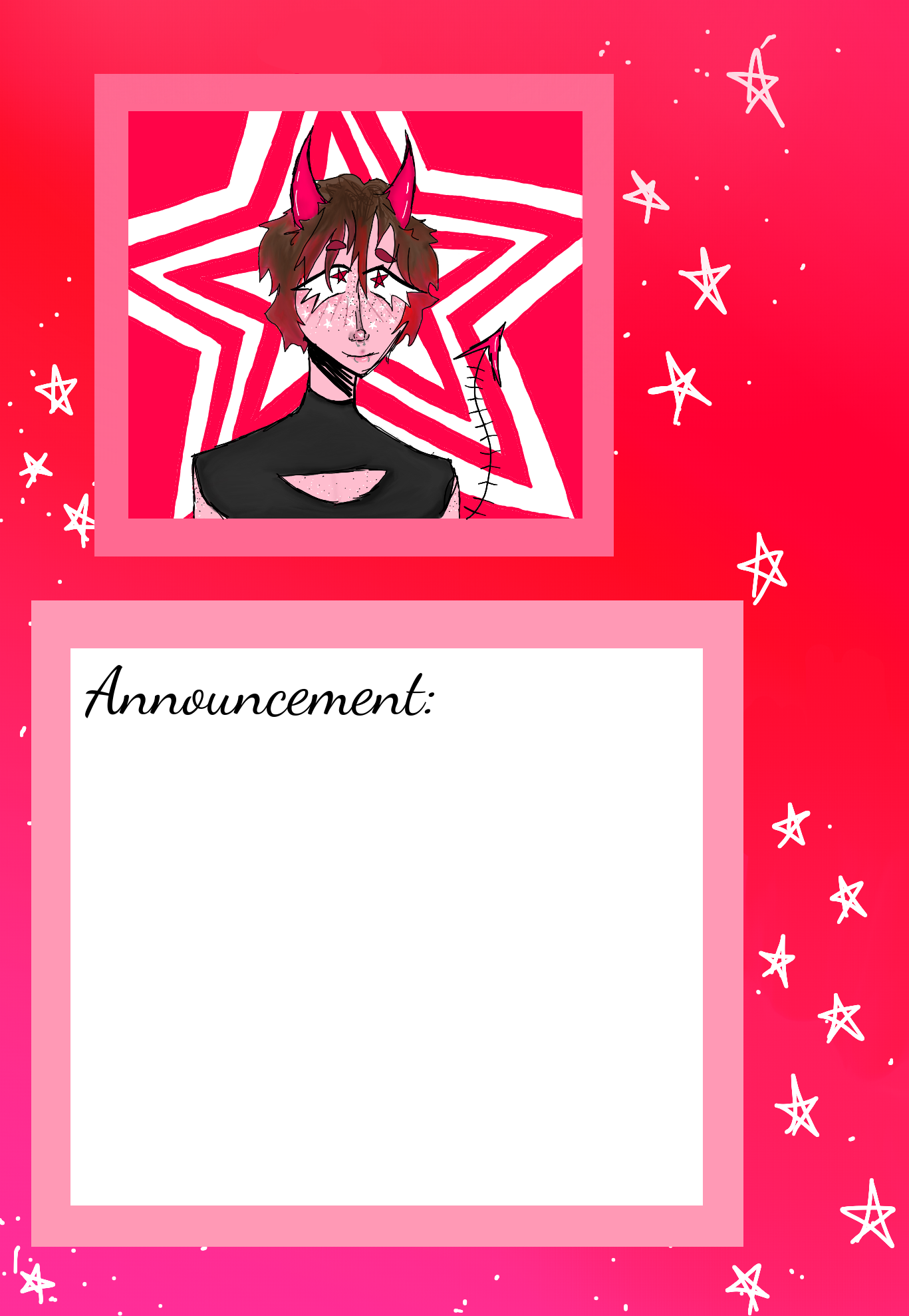 Cherry's announcement Blank Meme Template