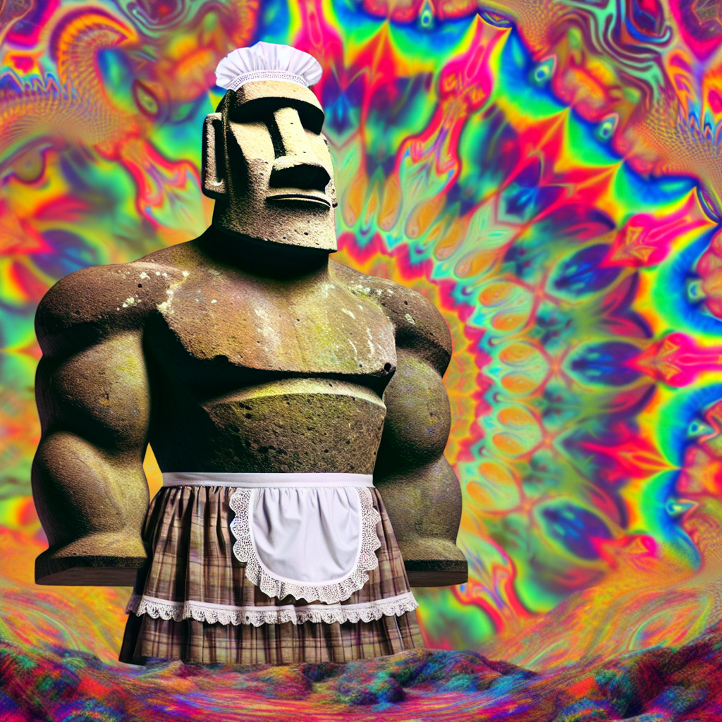 High Quality Moai Maid Blank Meme Template