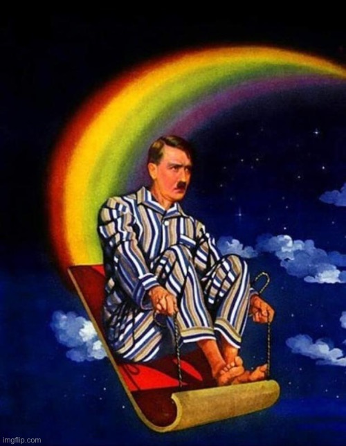 rainbow hitler | image tagged in rainbow hitler | made w/ Imgflip meme maker