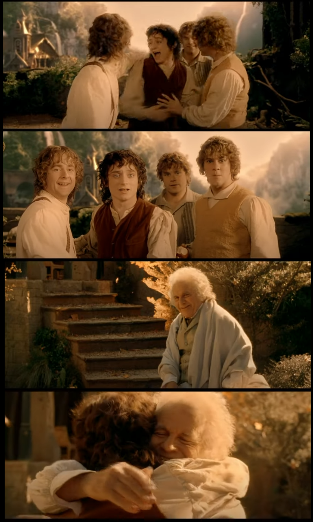 Hobbits reunion rivendell Blank Meme Template
