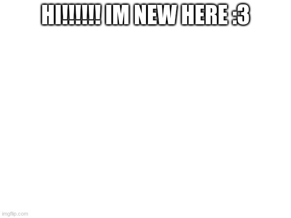 Hi! :3 | HI!!!!!! IM NEW HERE :3 | image tagged in fun | made w/ Imgflip meme maker