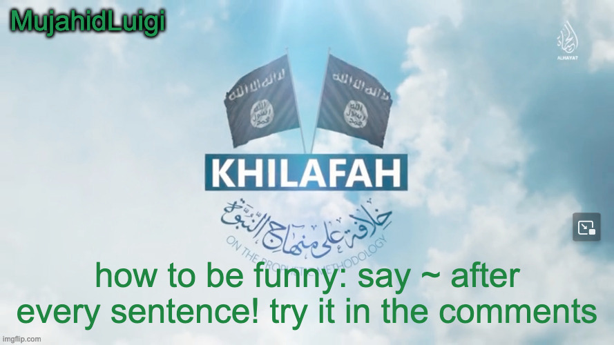 if you know what i mean~ | how to be funny: say ~ after every sentence! try it in the comments | image tagged in mujahidluigi announcement template | made w/ Imgflip meme maker