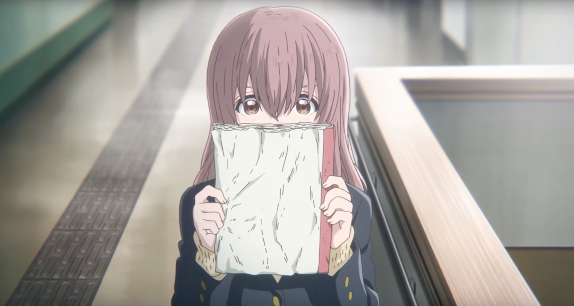 High Quality Nishimiya with Book Blank Meme Template