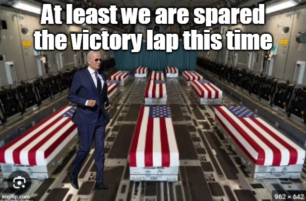At least we are spared the victory lap this time | made w/ Imgflip meme maker