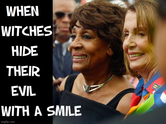 Max & Nan without their broomsticks | image tagged in vince vance,memes,maxine waters,nancy pelosi,witches,evil | made w/ Imgflip meme maker