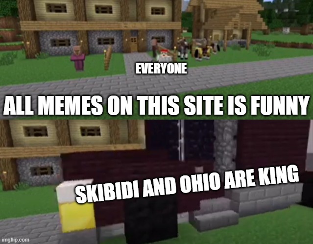thx, psychopathicmemer, lolololololool | EVERYONE; ALL MEMES ON THIS SITE IS FUNNY; SKIBIDI AND OHIO ARE KING | image tagged in there are no x in y | made w/ Imgflip meme maker
