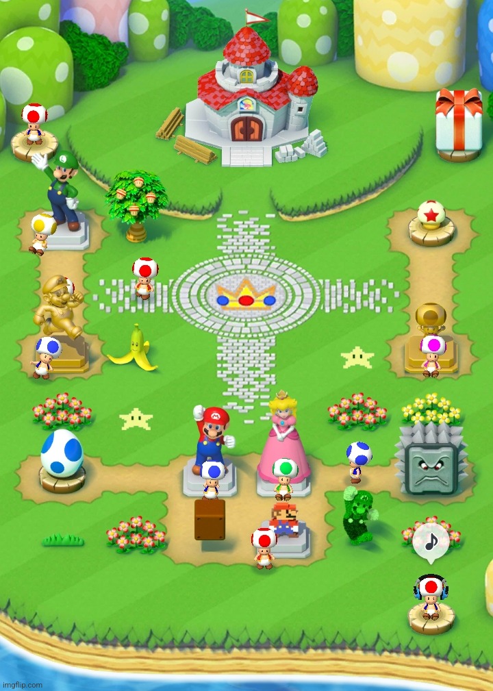 My kingdom in super mario run (I cant make it bigger cause I dont have full game) | made w/ Imgflip meme maker