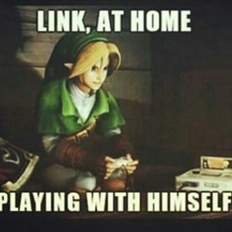 High Quality link playing legend of zelda Blank Meme Template