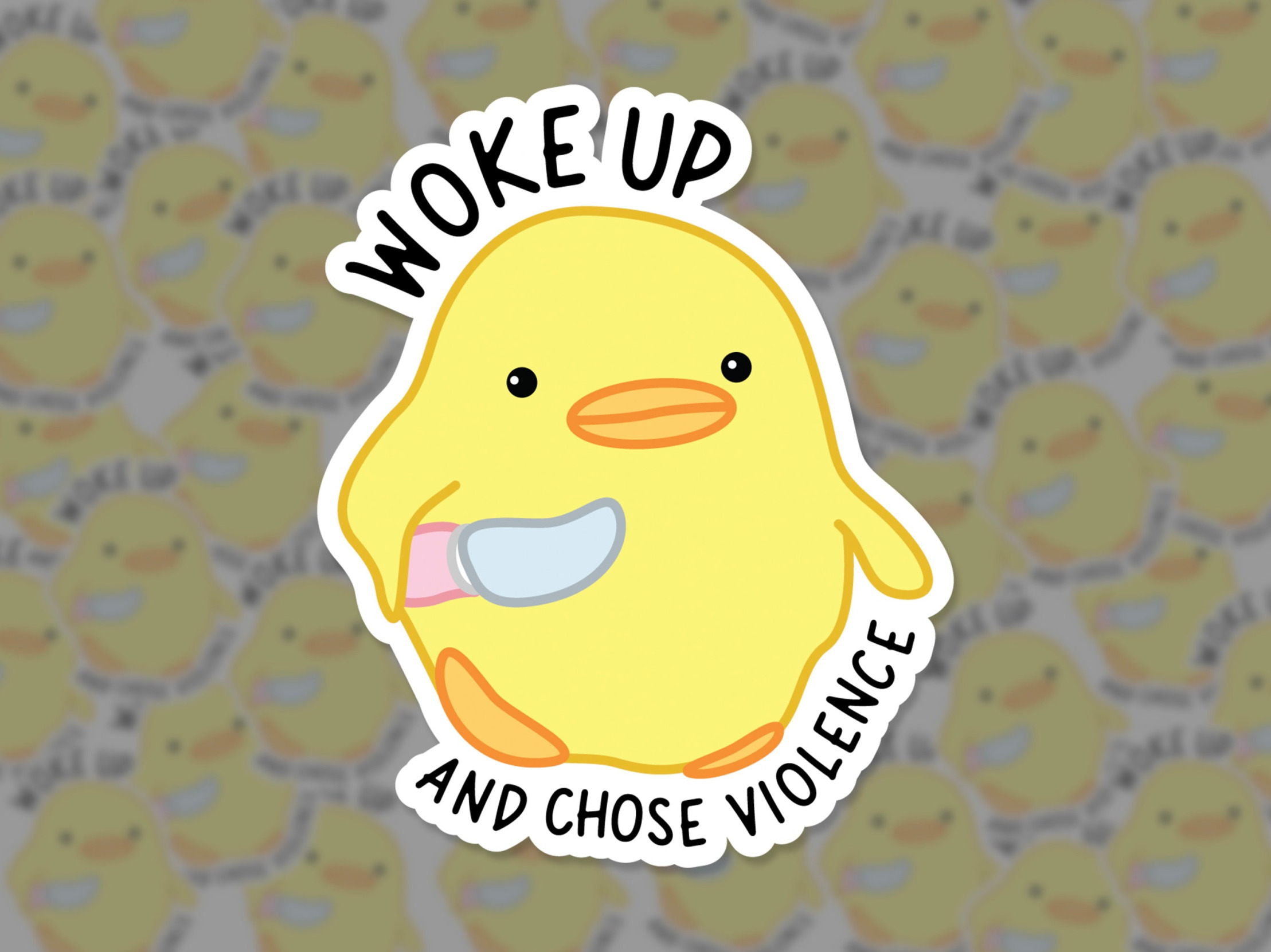 Woke up and choose violence Blank Meme Template