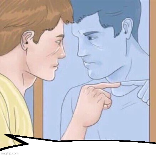 Lol | image tagged in pointing mirror guy | made w/ Imgflip meme maker