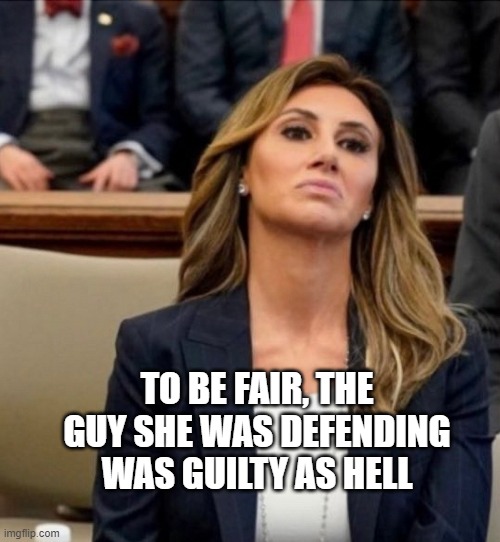 TO BE FAIR, THE GUY SHE WAS DEFENDING WAS GUILTY AS HELL | made w/ Imgflip meme maker