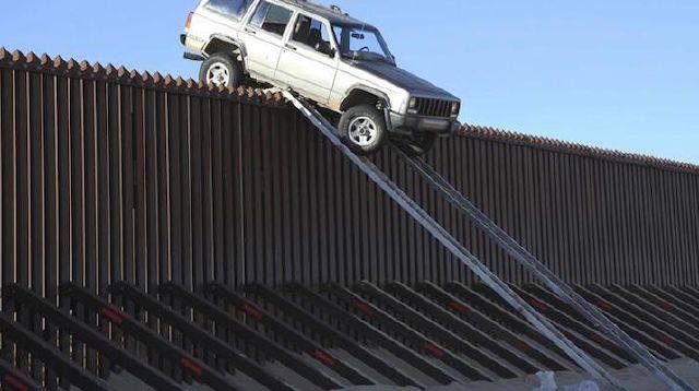 Trump's failed border wall, kept out nobody Blank Meme Template
