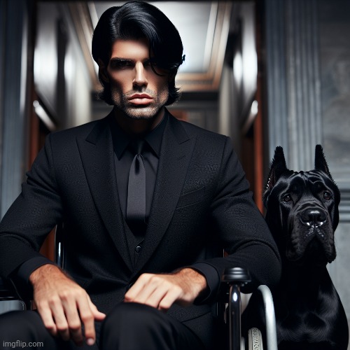 john wick in a wheelchair | made w/ Imgflip meme maker