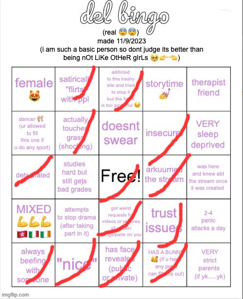 del bingo (real) | image tagged in del bingo real | made w/ Imgflip meme maker