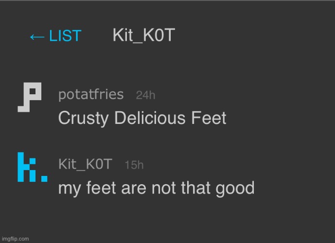 people’s reactions to crusty delicious feet #1 | made w/ Imgflip meme maker