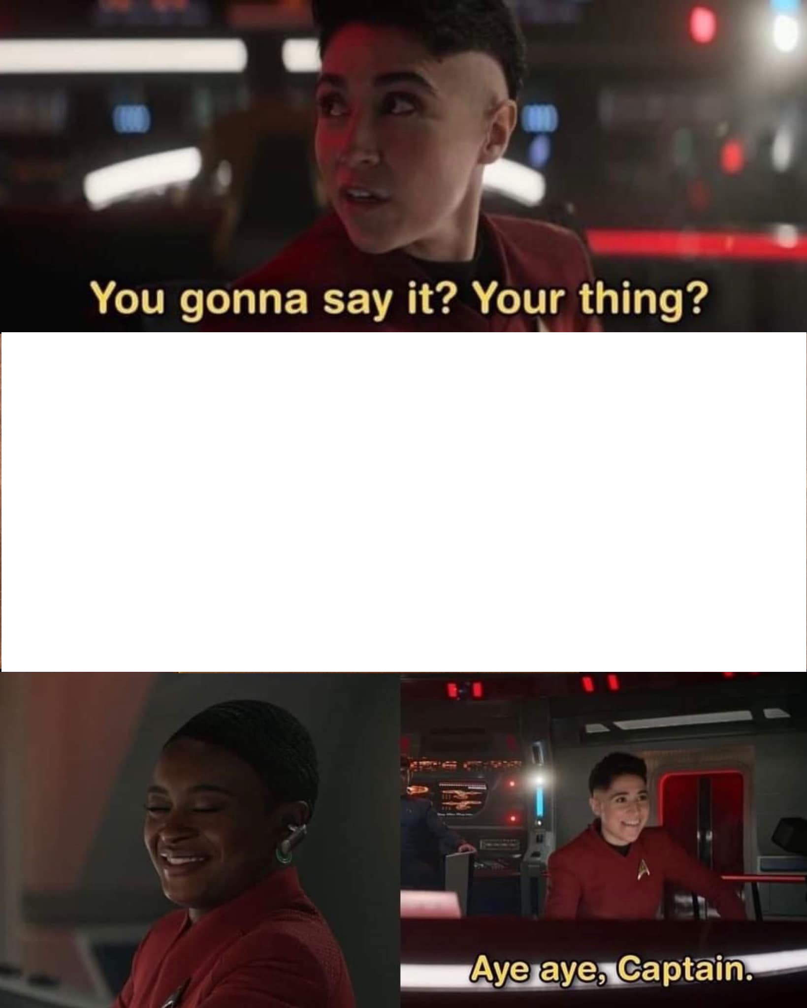 High Quality you gonna say it Blank Meme Template