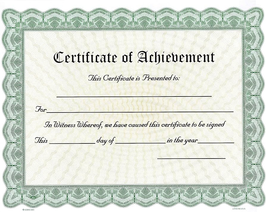 High Quality Certificate Blank Meme Template