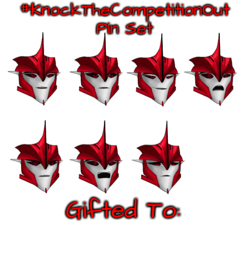 #KnockTheCompetitionOut Pin Set Gift Blank Meme Template
