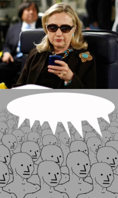Hillary to NPC Blank Meme Template